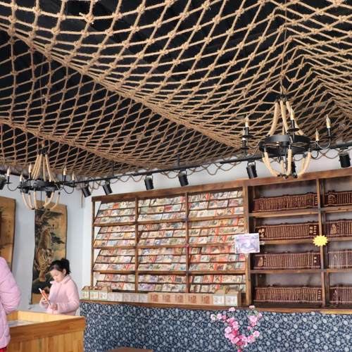 麻绳网装饰网/防护网酒吧吊顶装饰网挂衣网攀爬网安围网