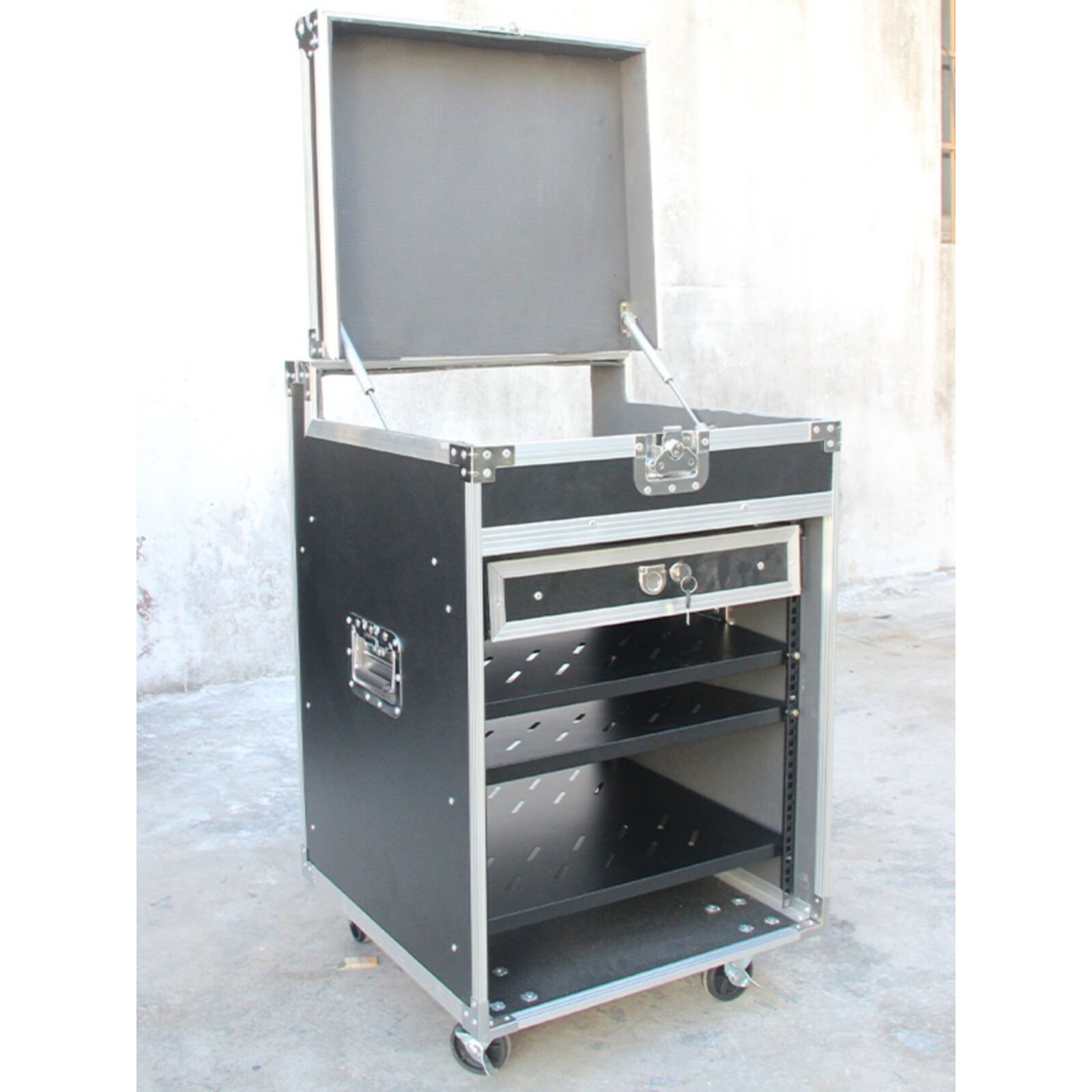 8U/12U/16U功放机柜家用KTV音响设备柜简易机箱调音台架子航空箱