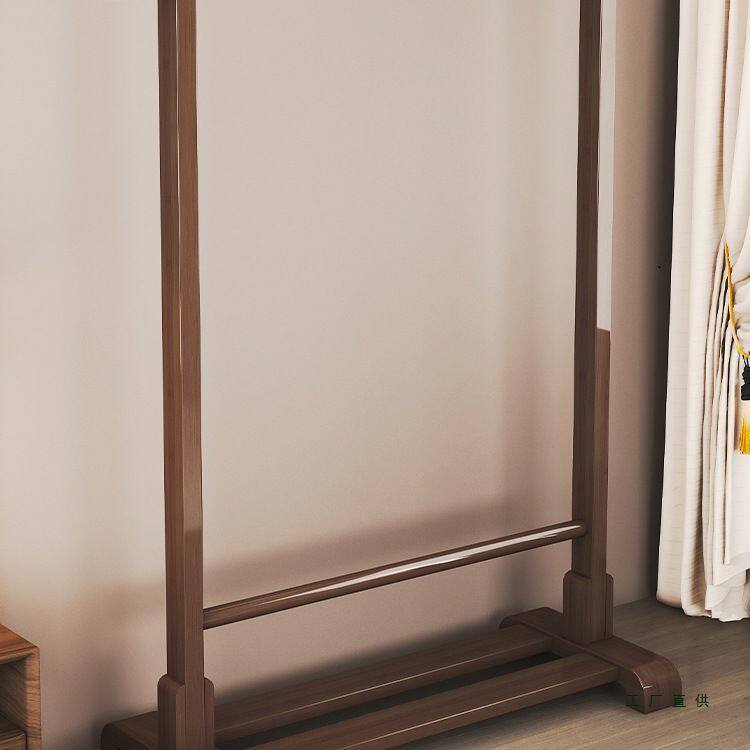 家用挂衣架落地卧室床边实木简易衣帽架现代简约房间挂衣服的架子