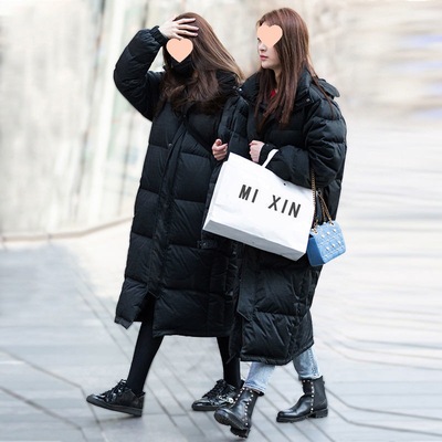 中戏棉服女超长款过膝2024年新款东大门加厚宽松艺考校服外套