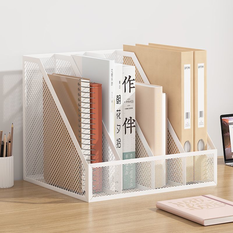 加厚文件框架座办公a4纸档案资料栏收纳盒书架桌面上书立