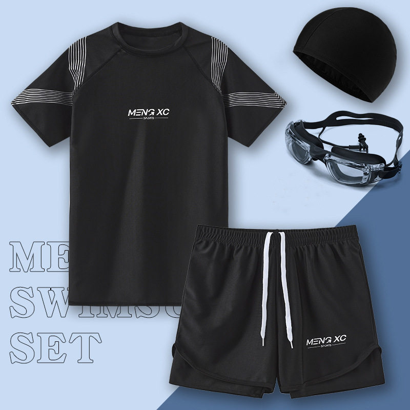 泳衣男2025新款防尴尬游泳裤泡温泉上衣男生全套装备男士泳衣套装