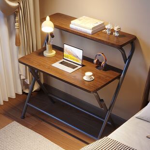 免安装折叠书桌书架一体桌子简易出租屋学生家用电脑桌简易学习桌