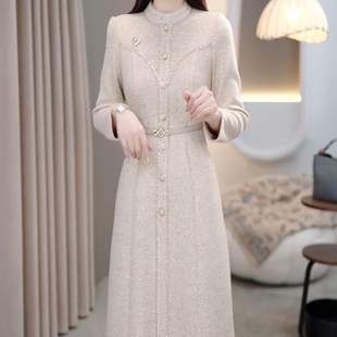 连衣裙2025新款女秋冬季十三行爆款假两件巨好看轻奢高级感配大衣