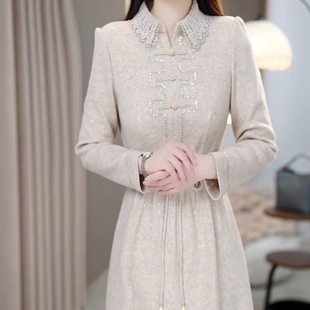 连衣裙2025新款女秋冬十三行今年流行爆款巨好看轻奢高级感配大衣