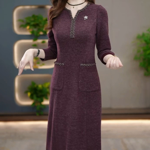 连衣裙2025新款女秋冬十三行爆款巨好看轻奢高级感加厚打底配大衣