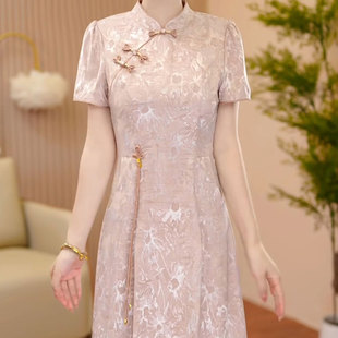 新中式国风改良旗袍连衣裙2026新款女夏气质品牌妈妈高端日常送考