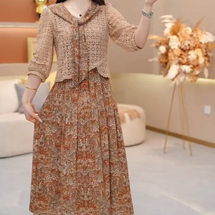 减龄轻奢高级感两件套 女春秋十三行爆款 碎花套装 连衣裙2026新款