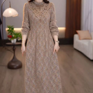 连衣裙2025新款女秋冬季十三行爆款假两件巨好看轻奢高级感配大衣