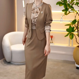 小香风套装连衣裙2025新款女春秋十三行爆款高档长袖高级感两件套