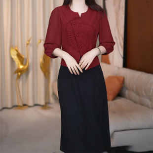 连衣裙2025新款女春夏十三行爆款轻奢高级感五一喜婆婆婚宴装礼服