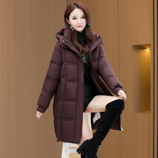 平湖羽绒服女冬季2025新款今年流行爆款九江巨好看中长款保暖外套