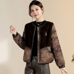 嘉兴平湖羽绒服女冬季2025新款今年流行妈妈中式国风妈妈外套