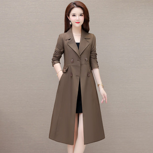 杭州意法风衣女款2025春秋爆款中长款高端轻奢高级感大衣外套