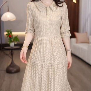 连衣裙2025新款女春秋十三行今年流行爆款气质妈妈品牌高档长袖