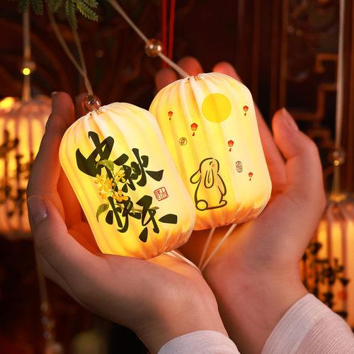 中秋节发光古风宫灯户外挂饰布置