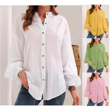 女衬衫 ladies fashion women casual tops时尚 blouse 宽松长袖