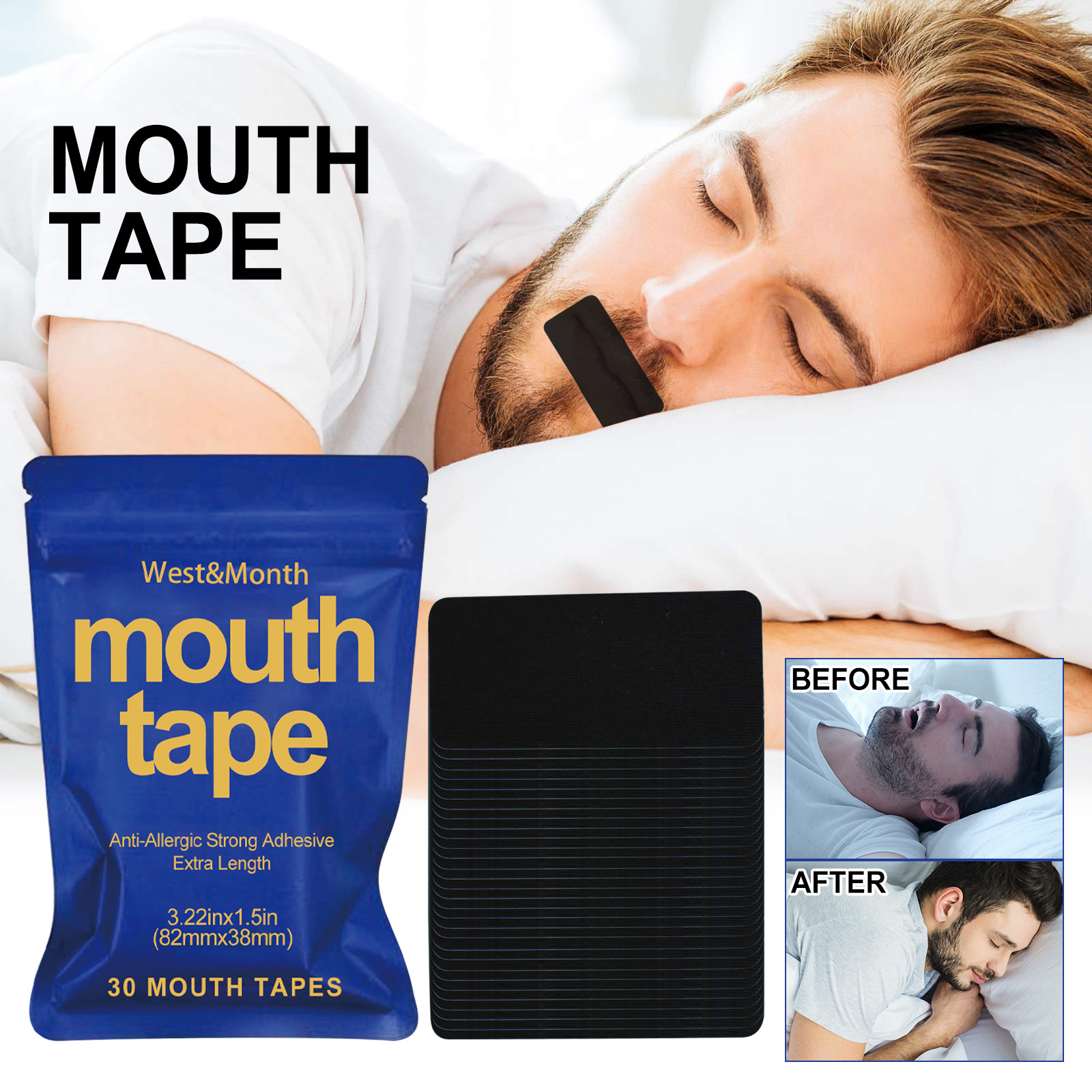 睡眠贴缓解口呼吸防打呼噜呵护