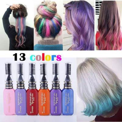 13 Colors One-time Hair Temporary Color Hair Dye Non-toxic D