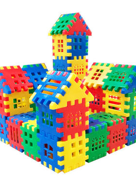 House blocks large building house square block puzzle puzzle