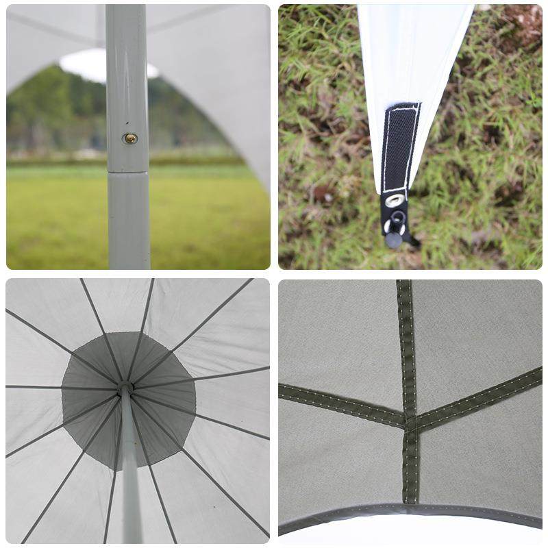 幕户外防雨六角帐篷天地野餐沙滩营棚防多-S凉人帐篷