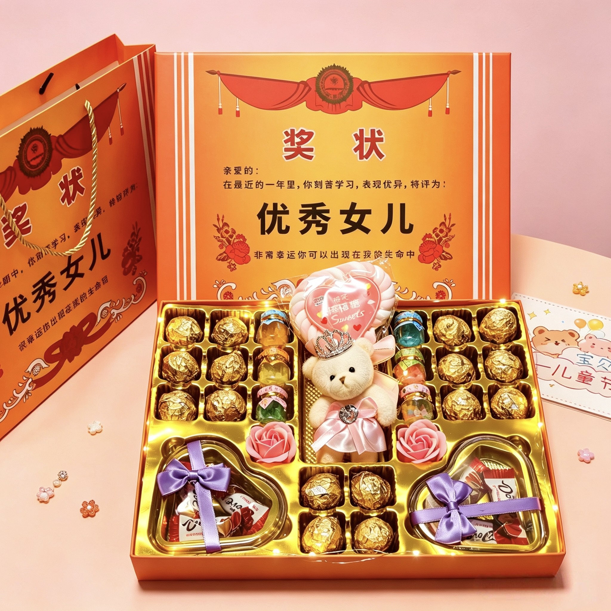 61礼物德芙巧克力棉花棒棒糖礼盒送小朋友孩子糖果零食儿童节礼物