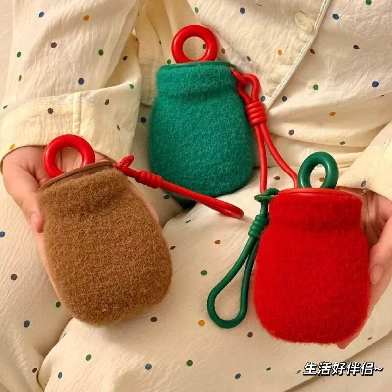 【下单立减50】掌中宝毛绒注水热水袋便携随身暖手学生迷你暖水袋
