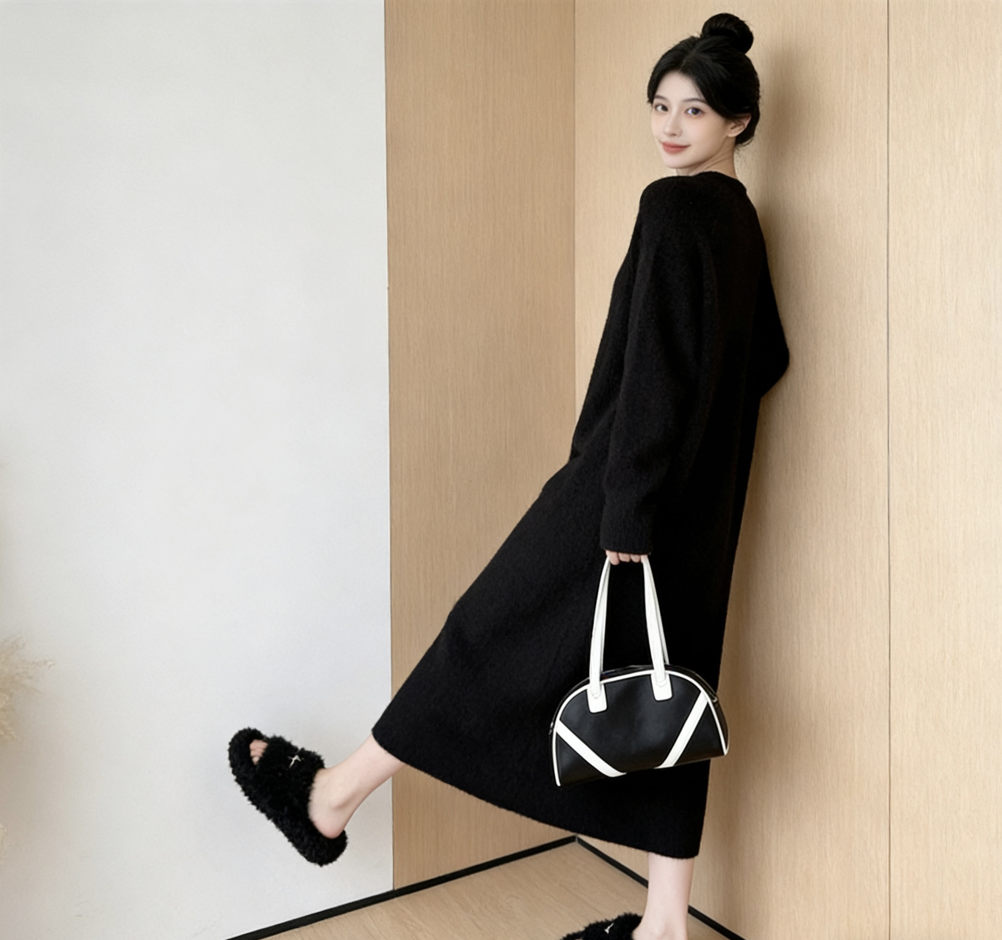 2025新款法式复古气质连衣裙女秋季高级感气质收腰显瘦长裙子