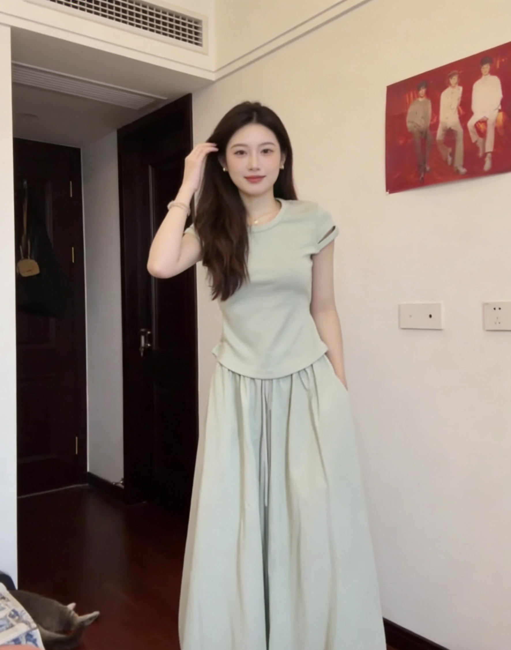 韩系少女感穿搭休闲运动套装女夏时尚套装