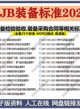 GJB-2023装备相关标准25个GJB3677B GJB5707A-5712A GJB5714A GJB