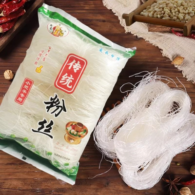 山东龙口风味粉丝白扇贝蒜蓉生蚝凉拌豌豆龙须干米粉商用丝粉