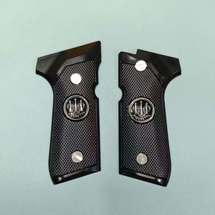 aqk92金属护木片徽章握把片黑鹰伯莱塔92通用