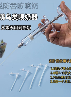 鹦鹉鸟类喂奶器手养喂奶喂水神器硅胶软管幼鸟bb喂食工具鹦鹉用品