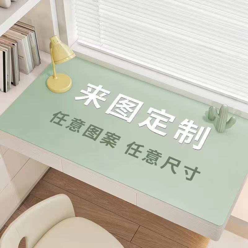 蒙眼少女皮革桌垫男女办公学习