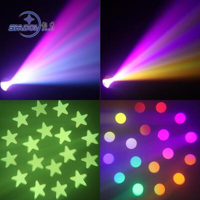 新款15案0W图LED光束摇头灯七彩旋转灯酒吧KTV演台出舞灯150WLED