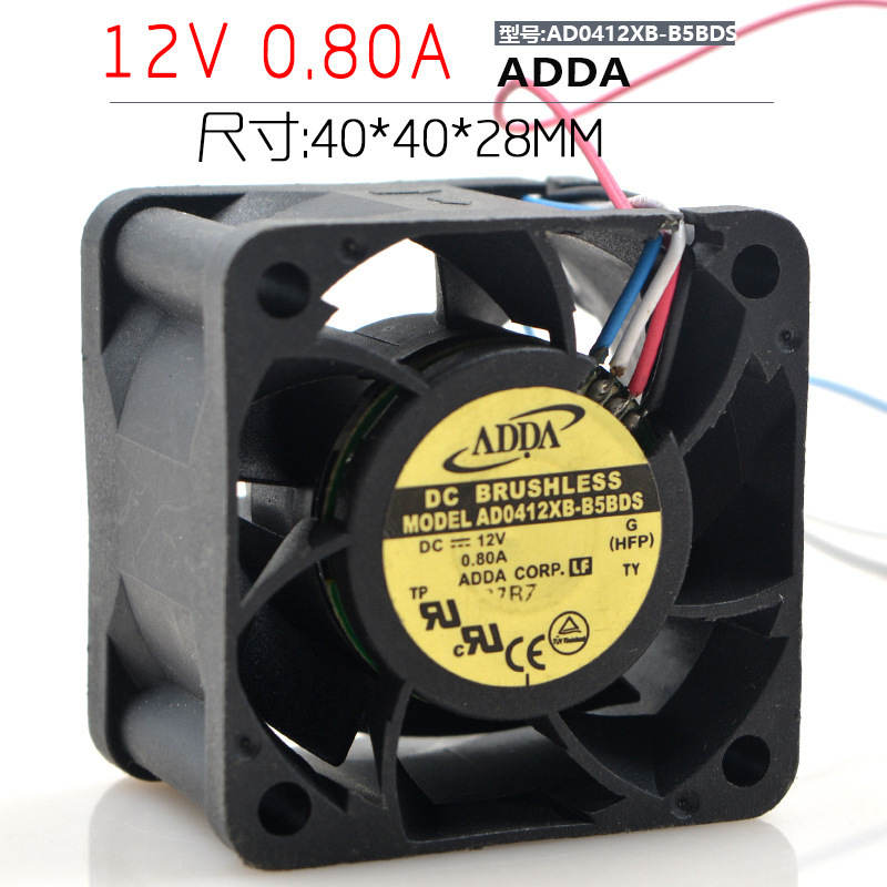 出售ADDA AD0412XB-B5BDS 4028 4CM 12V 0.80A四线 暴力 散热风扇
