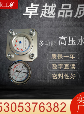 矿用ZGS-6.0高压水表 井下注水层用高压水表密封性能好
