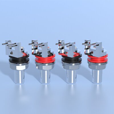 Monosaudio C403G 纯紫铜镀金镀铑hifi发烧RCA母座焊板PCB莲花座