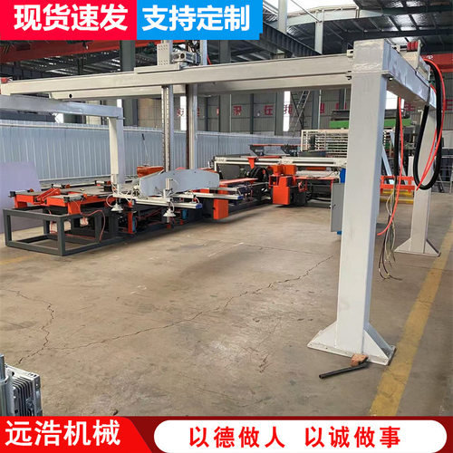 定制数控四边锯 加工实木门流水线设备 自动推板木门规方锯边机