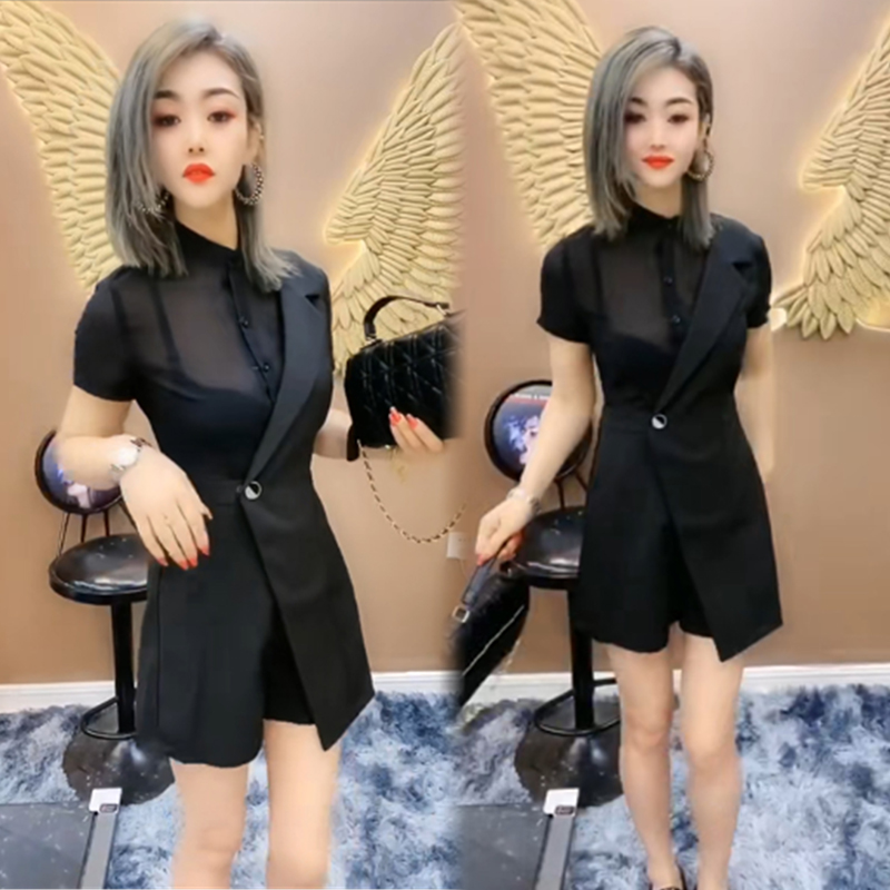 22网红气质连体裤时尚性感微透潮