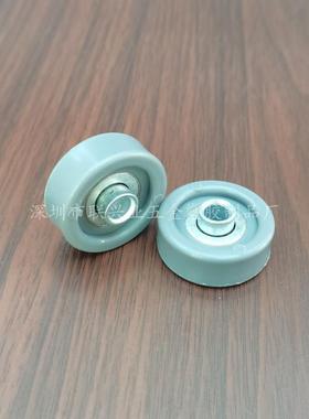 38厘塑胶滚轮来福轮，38mm灰色福来轮，电子设备输送线脚轮福莱轮