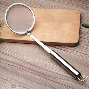 日式捞浮油漏勺滤网撇油勺隔浮沫漏网304不锈钢超细油沫过滤油网