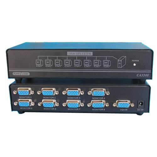 仝丽 VGA分配器 仝丽CA3508 VGA一进八出分配器 250MZH 高屏
