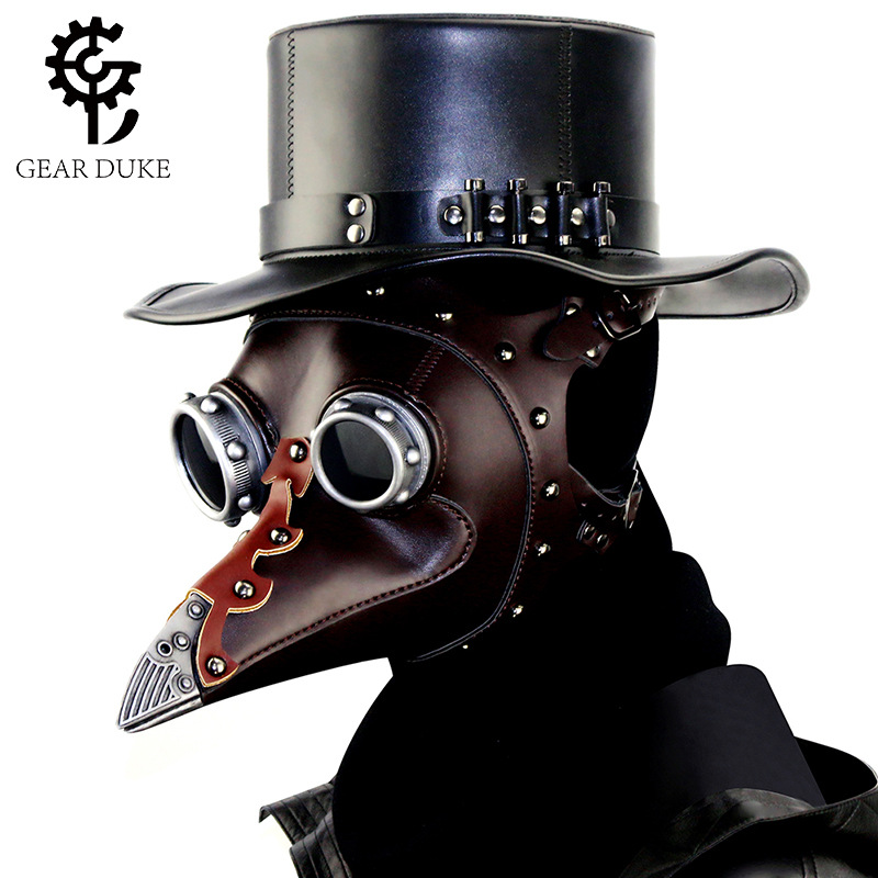 黑色星期五亚马逊ebay跨境蒸汽朋克万圣节瘟疫鸟嘴医生面具头套