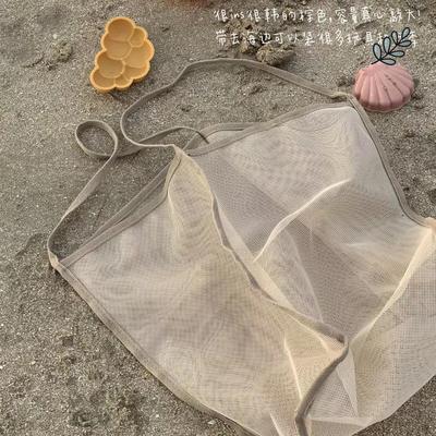 沙滩玩具收纳袋儿童工具大容量收纳神器衣服网纱袋户外手提沙滩包