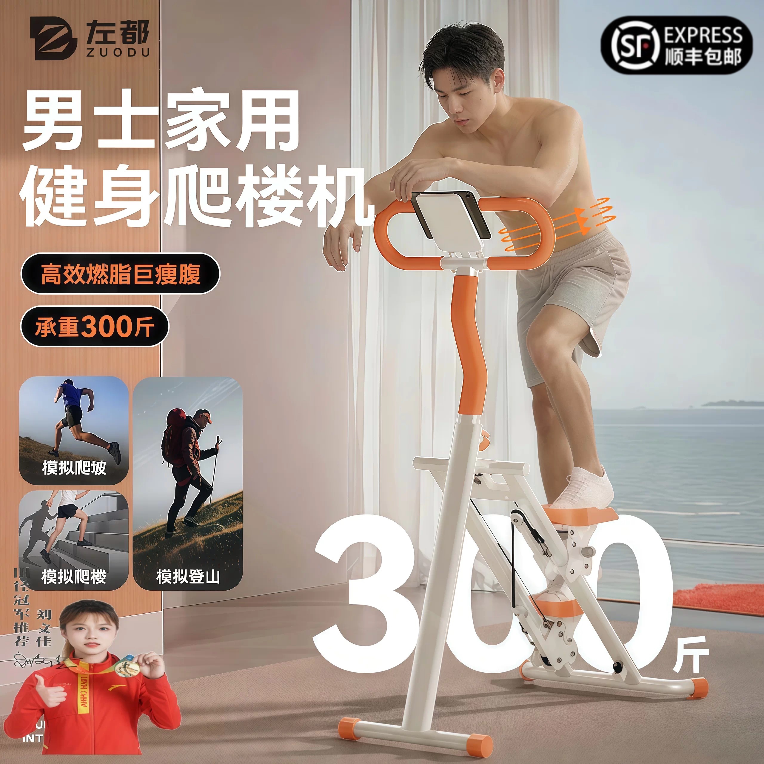 左都多功能家用小型爬楼踏步机图片