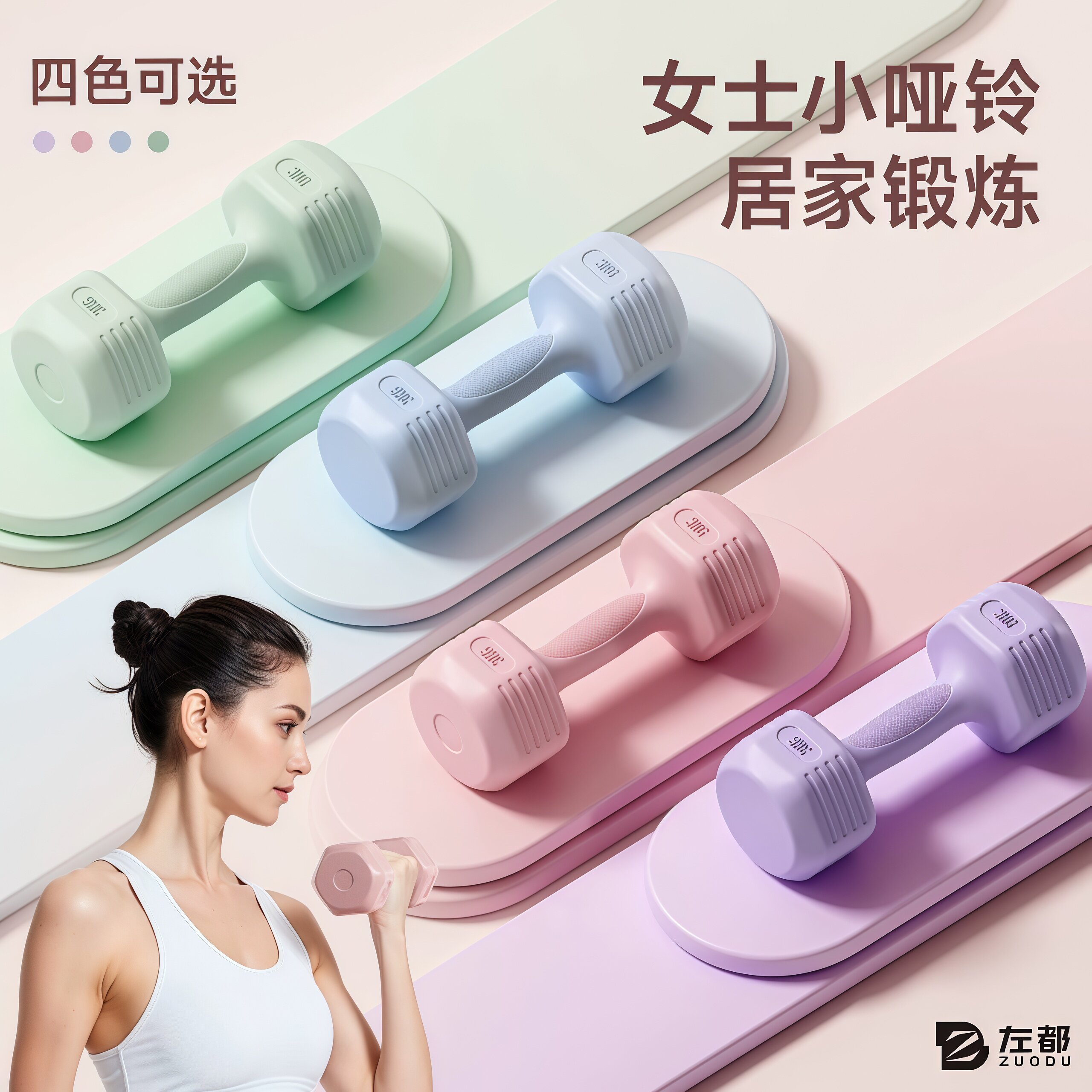 左都小哑铃女士健身家用