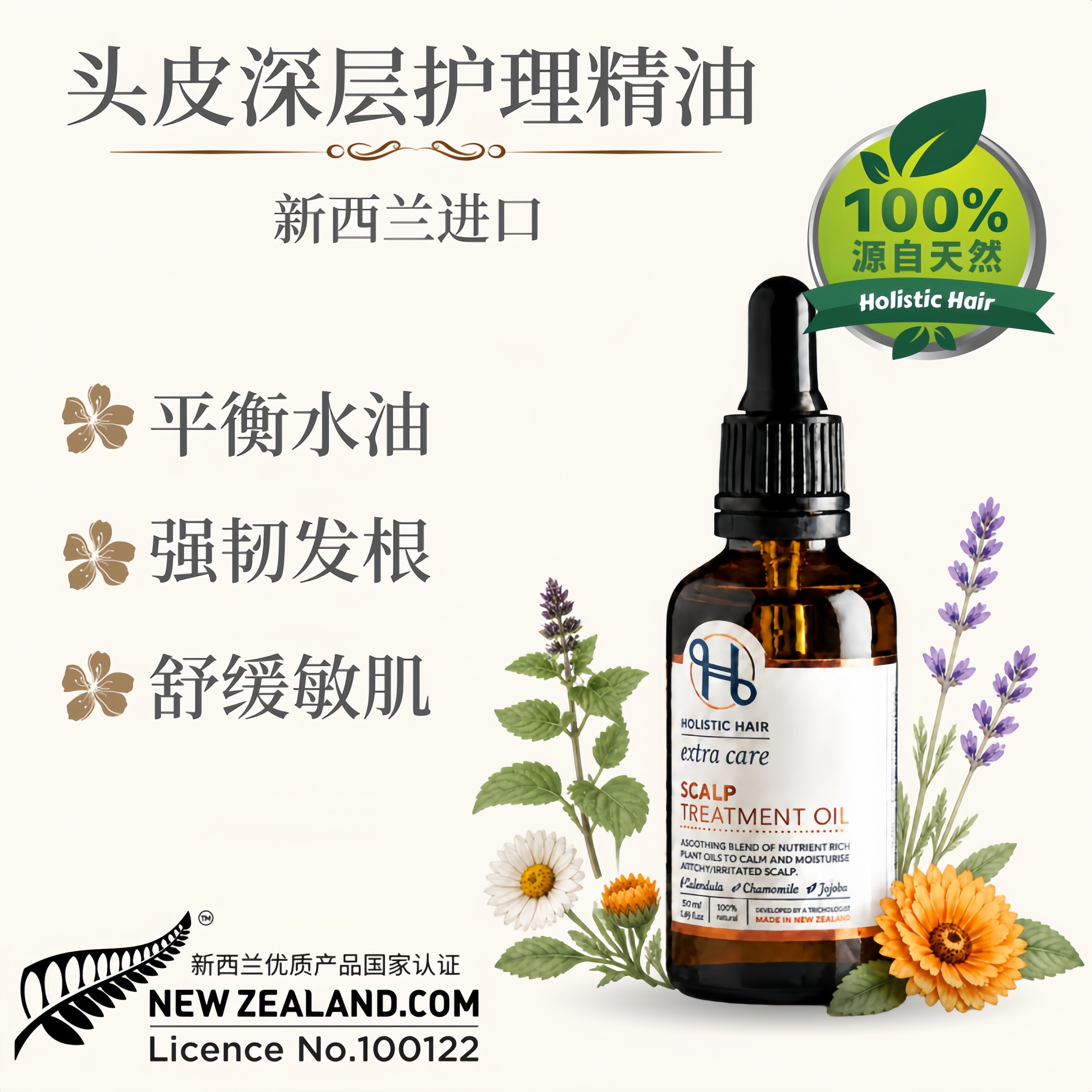 进口头皮护理精油预洗蓬松熬夜油头急救去屑舒缓修复强韧发根护发