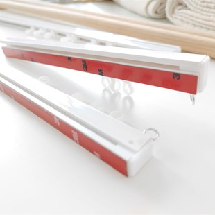 粘贴式轨道窗帘门帘免打孔自粘纳A米静音滑轨升级加厚可拉动遮挡