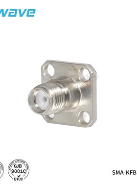 谷波 SMA母连接器配接电缆141系列四孔法兰 18G SMA-KFB3/KFB3S-2